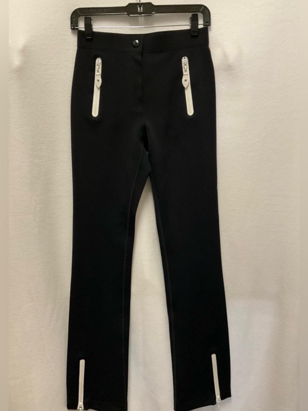 Louis Vuitton Black Pants with White Zipper Trim